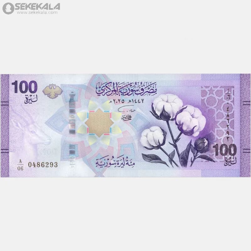 اسکناس‌ 100 لیره سوریه 2025 (جمهوری) — تصویر ۳