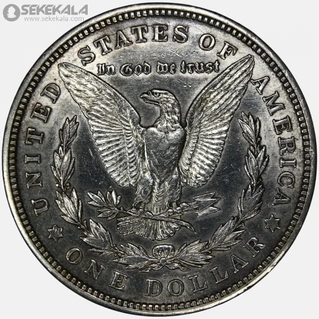 سکه 1 دلار نقره آمریکا 1921 D (مورگان ـ Morgan) — تصویر ۴