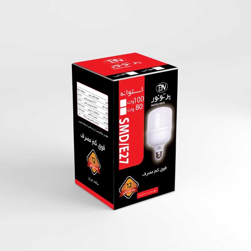 لامپ ال ای دی 80 وات ایرانی پرتونور — تصویر ۴
