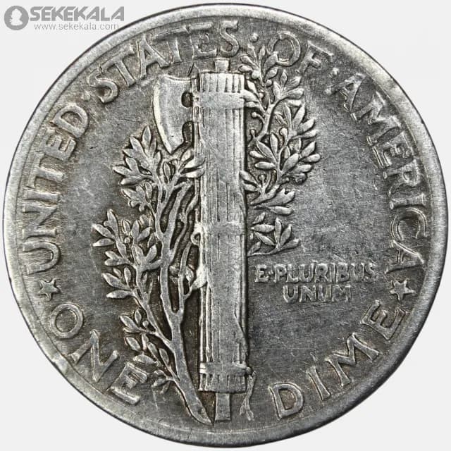 سکه 1 دایم (10 سنت) نقره آمریکا 1941 ( مرکوری) — تصویر ۴