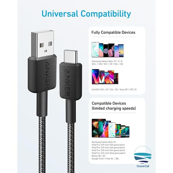 کابل شارژ USB به TYPE-C انکر مدل Anker A322 | A81H5 طول 90 سانتی متر — تصویر ۶