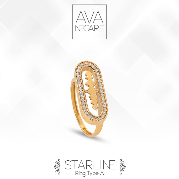 انگشتر فرکانس صدا مدل Starline طلا (Type A)