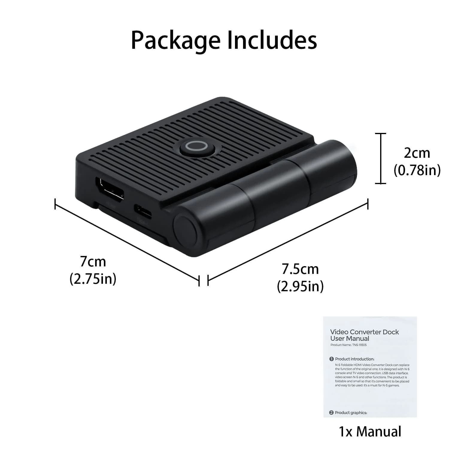 پایه شارژر پایه مینی مبدل ویدیوی HD 4K قابل حمل برای کنسول Nintendo NS Switch برند DOBE — تصویر ۸