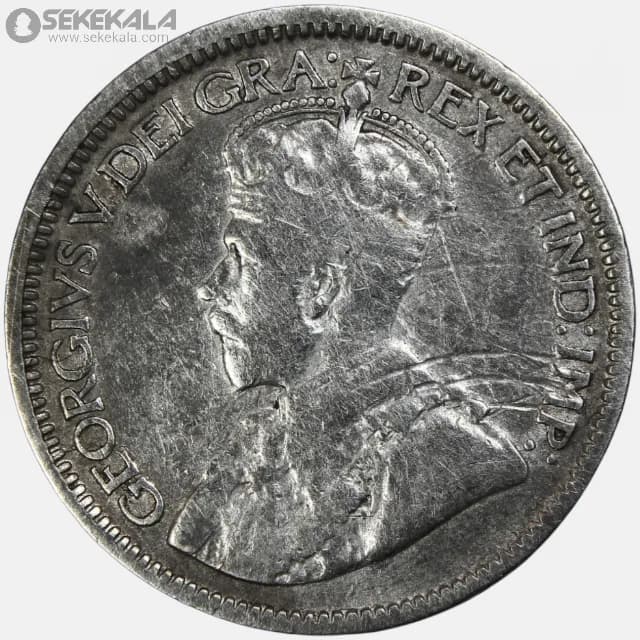 سکه 10 سنت نقره کانادا 1919 (جرج پنجم)( کمیاب) — تصویر ۴