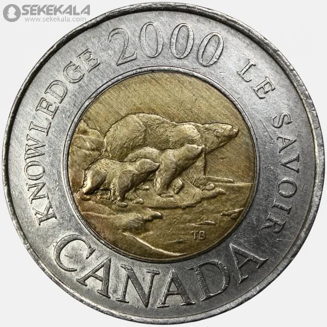 سکه 2 دلار یادبودی کانادا 2000 (ملکه الیزابت)