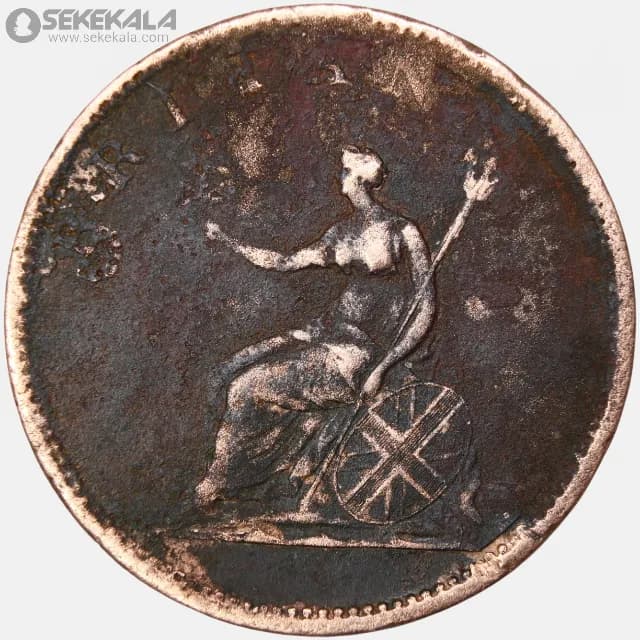 سکه 1/2 پنی انگلیس 1806 (جورج سوم)(بسیار کمیاب) — تصویر ۴