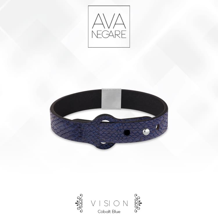 دستبند فرکانس صدا ویژن Cobalt Blue نقره ۹۲۵ — تصویر ۲