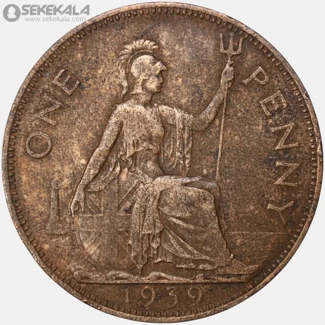 سکه 1 پنی انگلیس 1939 (جرج ششم)