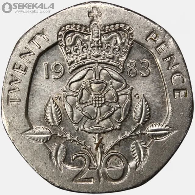 سکه 20 پنس انگلیس 1983 (ملکه الیزابت)