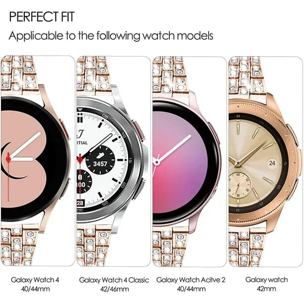 بند ساعت استیل کریستالی زنانه برای Galaxy Watch 3 برند V-MORO — تصویر ۸