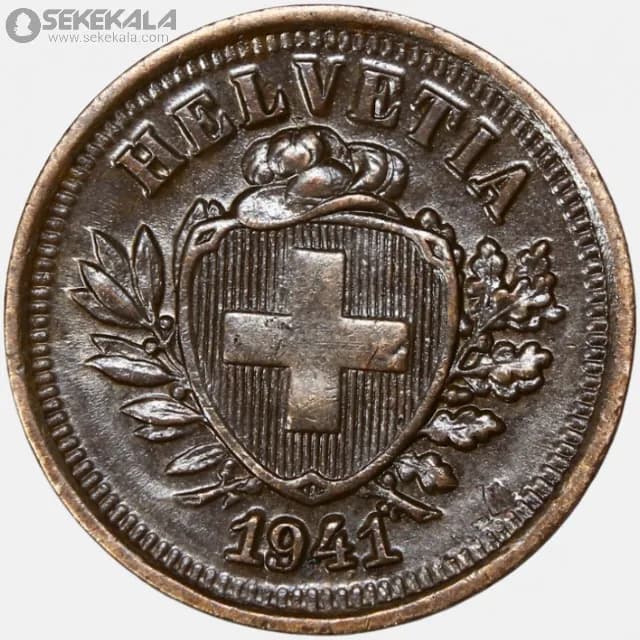 سکه 1 راپن سوئیس 1941 (کمیاب)