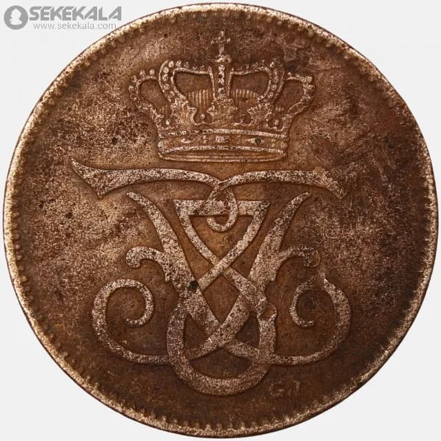 سکه 2 اوره دانمارک 1907 (فردریک هشتم)(بسیار کمیاب)
