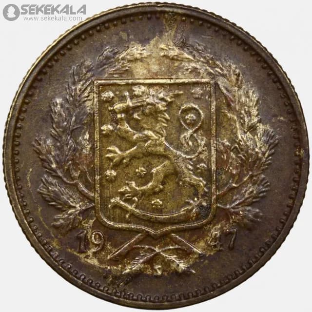 سکه 5 مارکا فنلاند 1947 (بسیار کمیاب)
