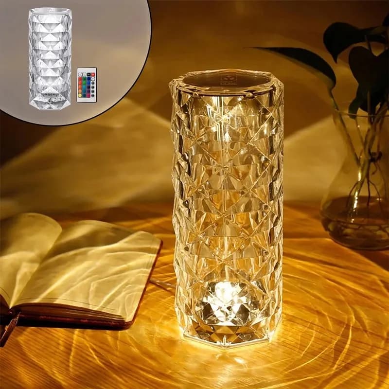آباژور رومیزی کیوب مدل لمسی Diamond AXFU176 — تصویر ۴
