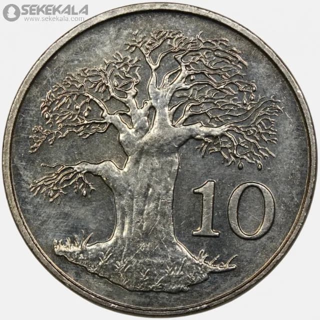 سکه 10 سنت کمیاب زیمباوه 1980