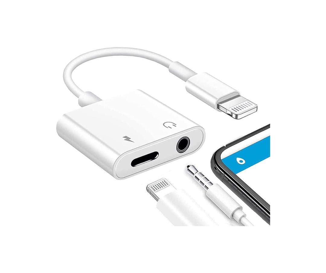 مبدل لایتنینگ به جک 3.5 و پورت شارژ iphone