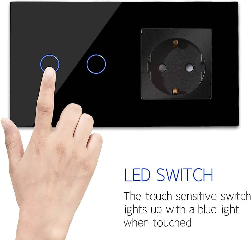 پریز و سوییچ مدرن لمسی LED — تصویر ۱۰