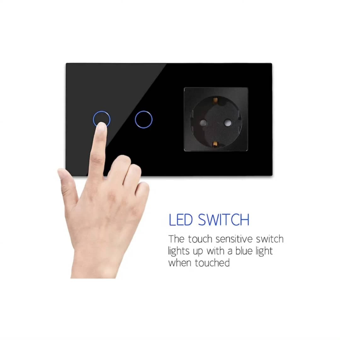 پریز و سوییچ مدرن لمسی LED — تصویر ۶