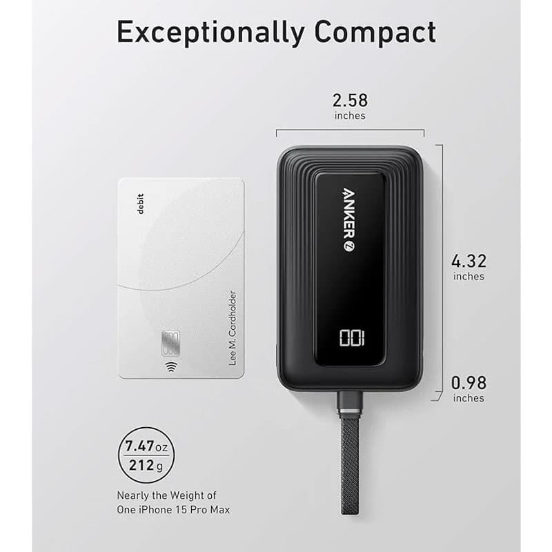 پاوربانک انکر مدل Anker Zolo 30W A1689 ظرفیت 20000 میلی آمپر ساعت — تصویر ۳