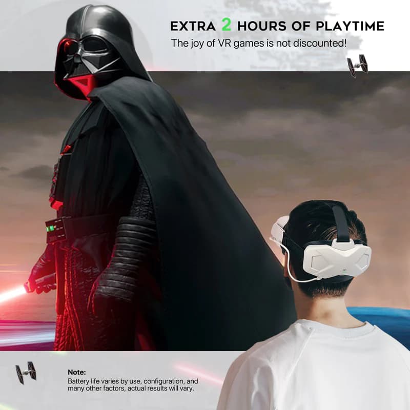 باتری 5000 میلی آمپری برای strap oculus quest 2 meta VR برند DESTEK — تصویر ۶