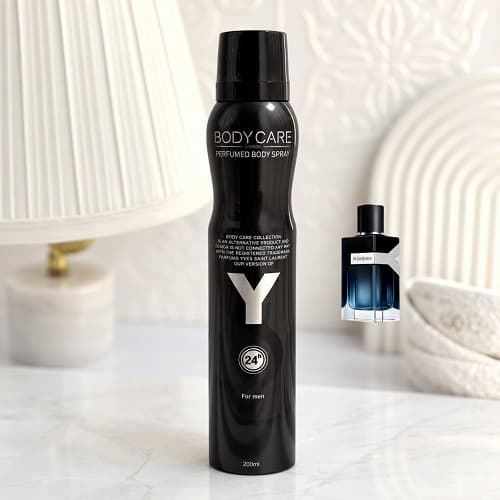 اسپری بدن ضد تعریق بادی کر رایحه ادکلن ایو سن لورن وای | YSL Y Perfumed Body Spray (Body Care) حجم 200 میل — تصویر ۲