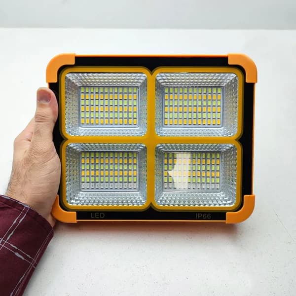نورافکن دستی مدل سولار خورشیدی IP66 کد 100X — تصویر ۲