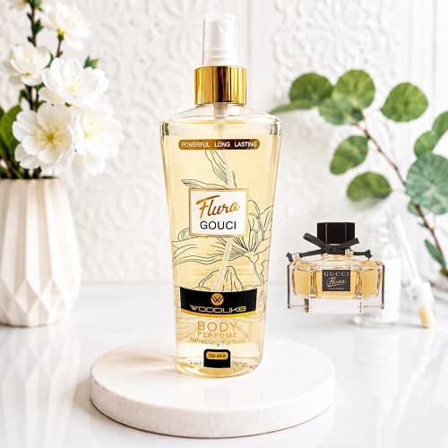 بادی اسپلش گوچی فلورا وود لایک | (Gucci Flora Perfumed Body Splash (Wood Like حجم 250 میل(شرکتی)