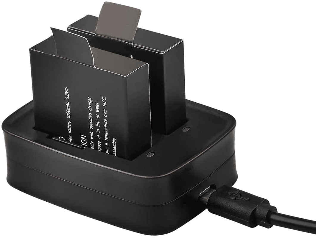 باتری اکشن دوربین قابل شارژ AKASO V50/ V50 Elite 2 X 1050Mah با USB Dua — تصویر ۲