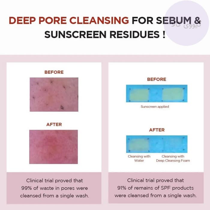 فوم شستشوی کنترل منافذ سنتلا اسکین Skin 1004 مدل poremizing deep — تصویر ۲