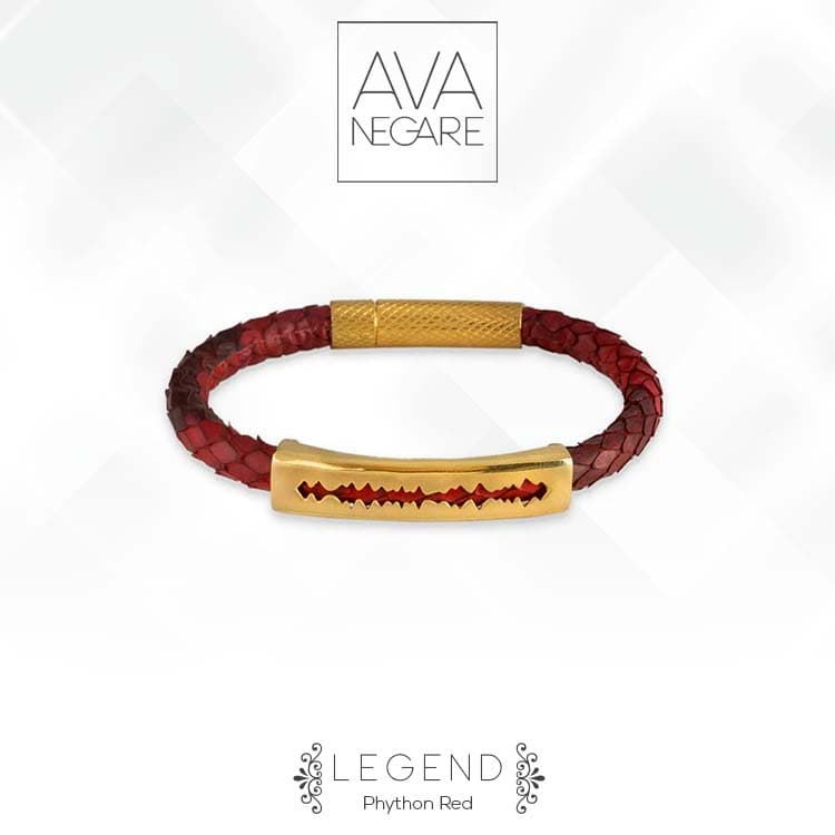 دستبند فرکانس صدا مدل Legend طلای ۱۸ عیار ( Red Python) — تصویر ۳