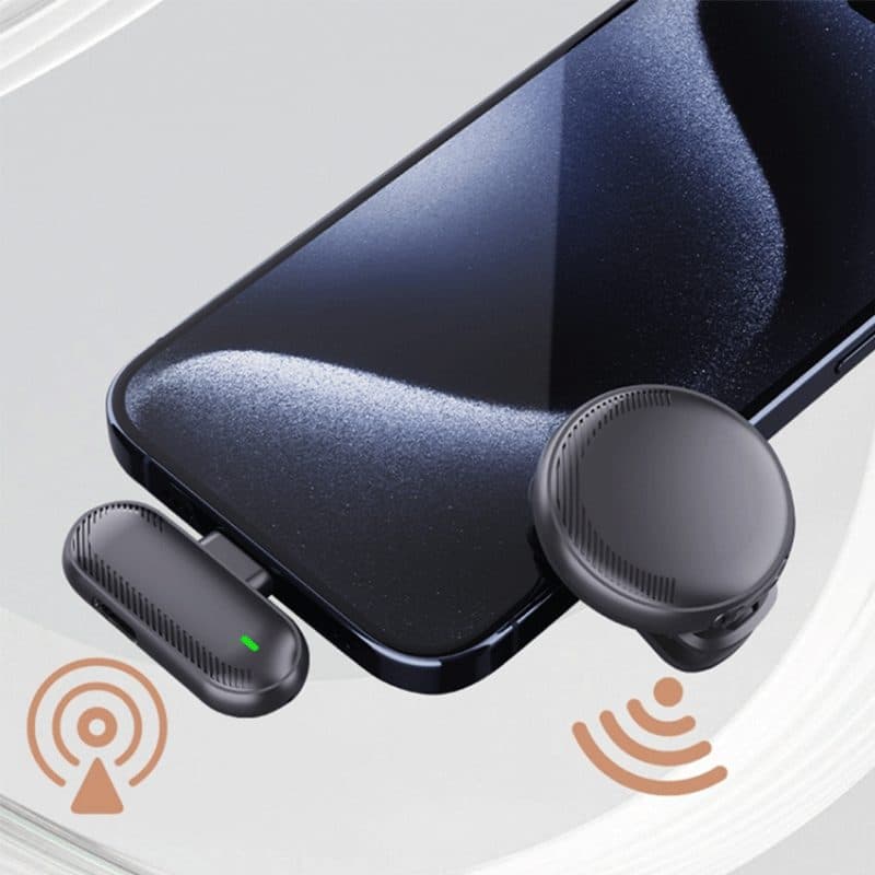 میکروفون یقه ای بیسیم Baiwangli SX19 2xMic | اصلی دو کاربره — تصویر ۵
