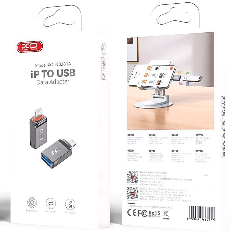 تبدیل او تی جی لایتنینگ اپل XO NB218A OTG — تصویر ۵