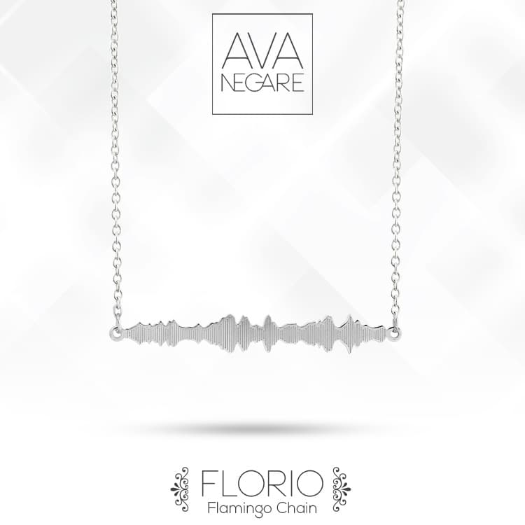 گردنبند فرکانس صدا مدل Florio نقره ۹۲۵ — تصویر ۴
