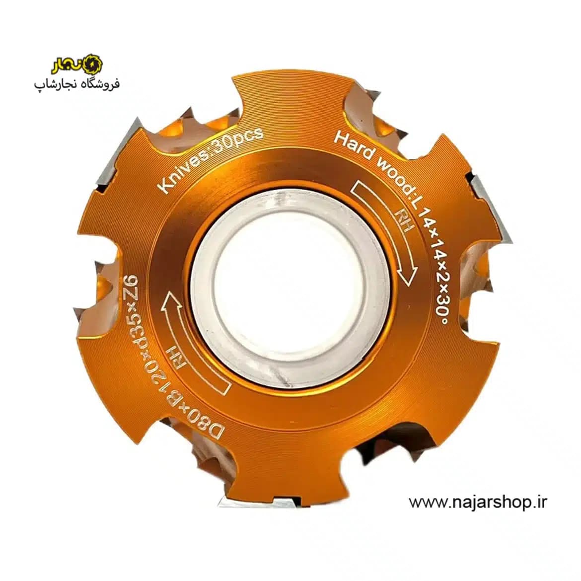 توپی فرز پرداخت قطر 8 کارگیر 12 تورنادو کد T8012035-535 — تصویر ۲