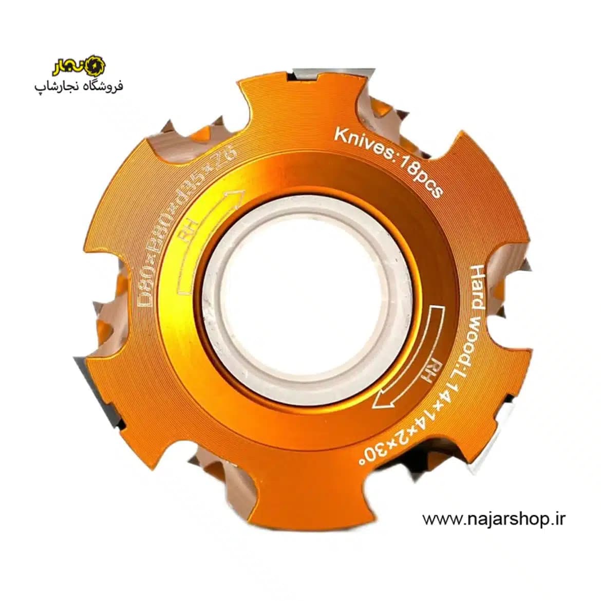 توپی فرز پرداخت قطر 8 کارگیر 8 تورنادو کدT808035-535 — تصویر ۵