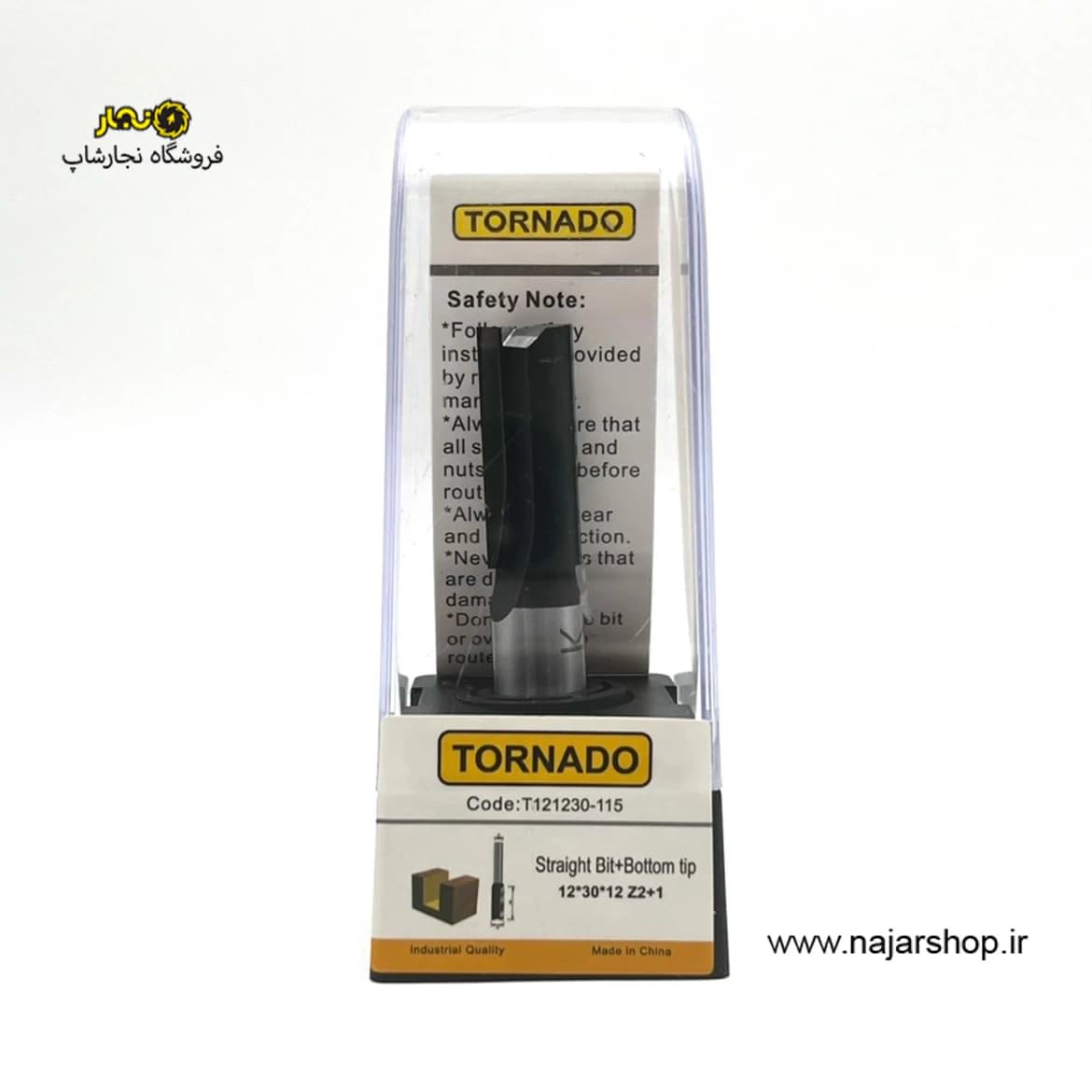 تیغ شیارزن قطر 12 کف‌بردار کارگیر 30 تورنادو مدل T121230-115 — تصویر ۳