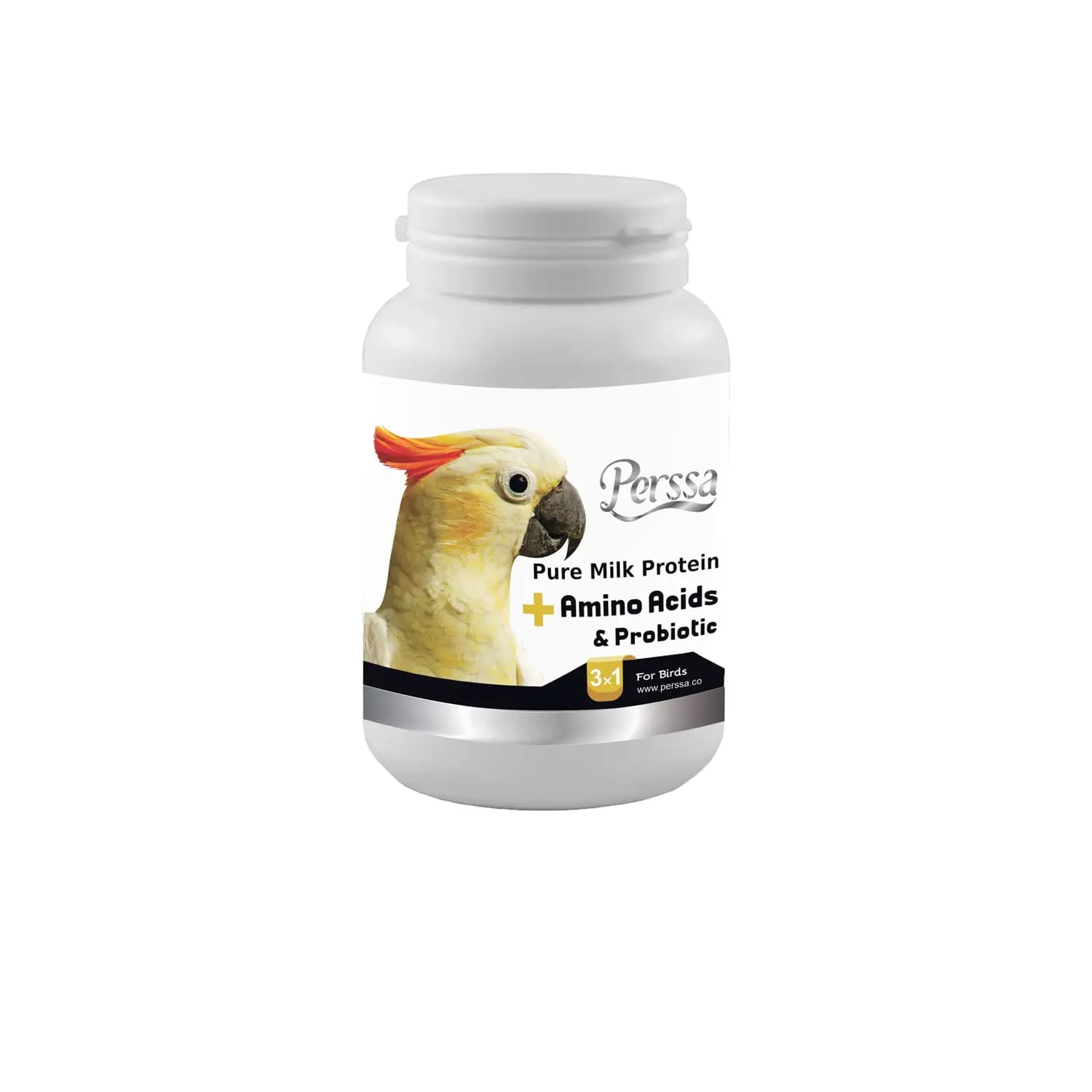 پودر اسید آمینه پرنده پرسا وزن ۲۰۰ گرم با پروتئین خالص شیر و پروبیوتیک
