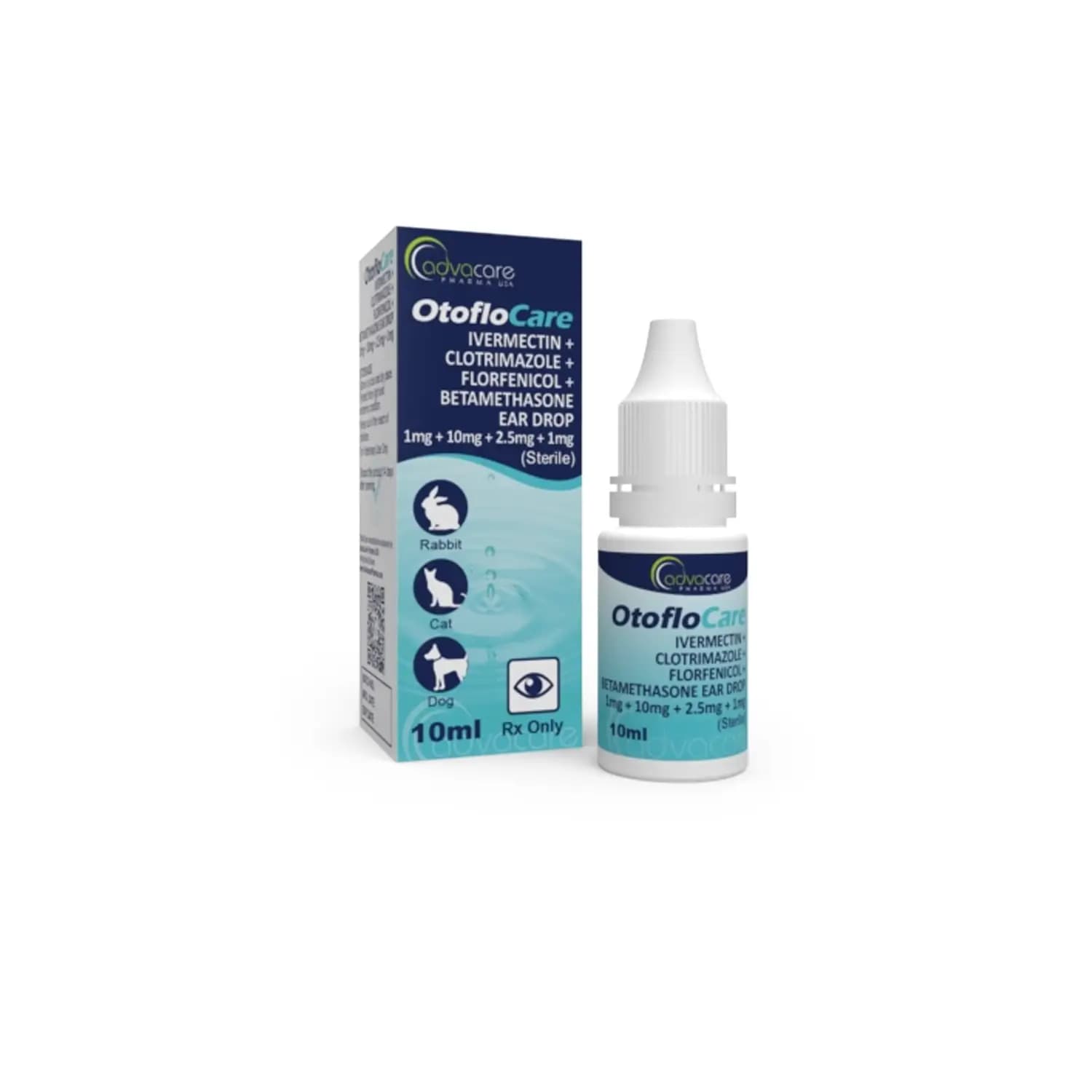 قطره گوش دامپزشکی اوتیفلوکر OtifloCare(درمان عفونت و انگل گوش)