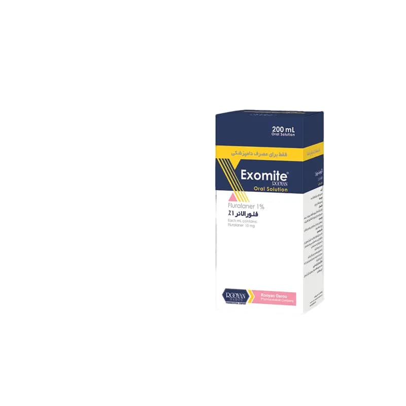 محلول خوراکی فلورالانر 1% اگزومایت رویان Exomite Rooyan — تصویر ۵
