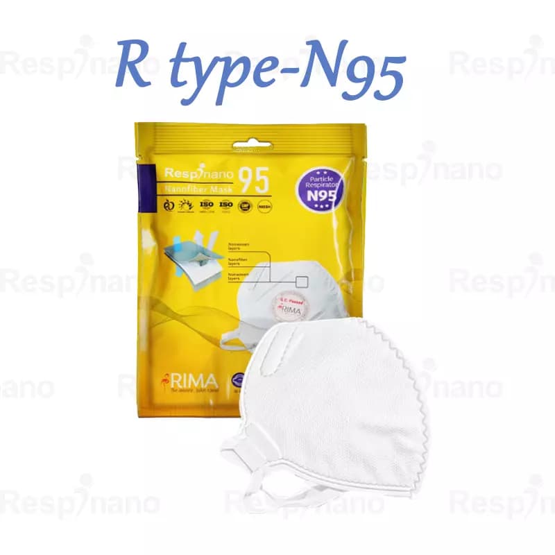 ماسک آر تایپ N95 بدون سوپاپ رسپی نانو