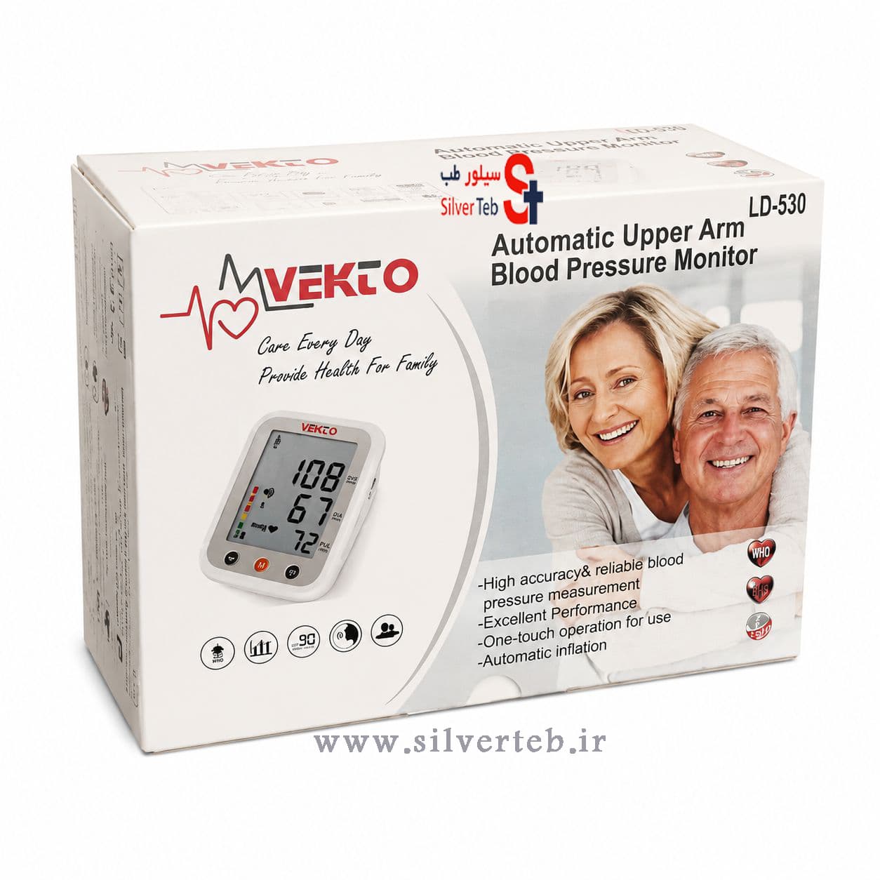 فشارسنج بازویی دیجیتال وکتو مدل LD-530 — تصویر ۶