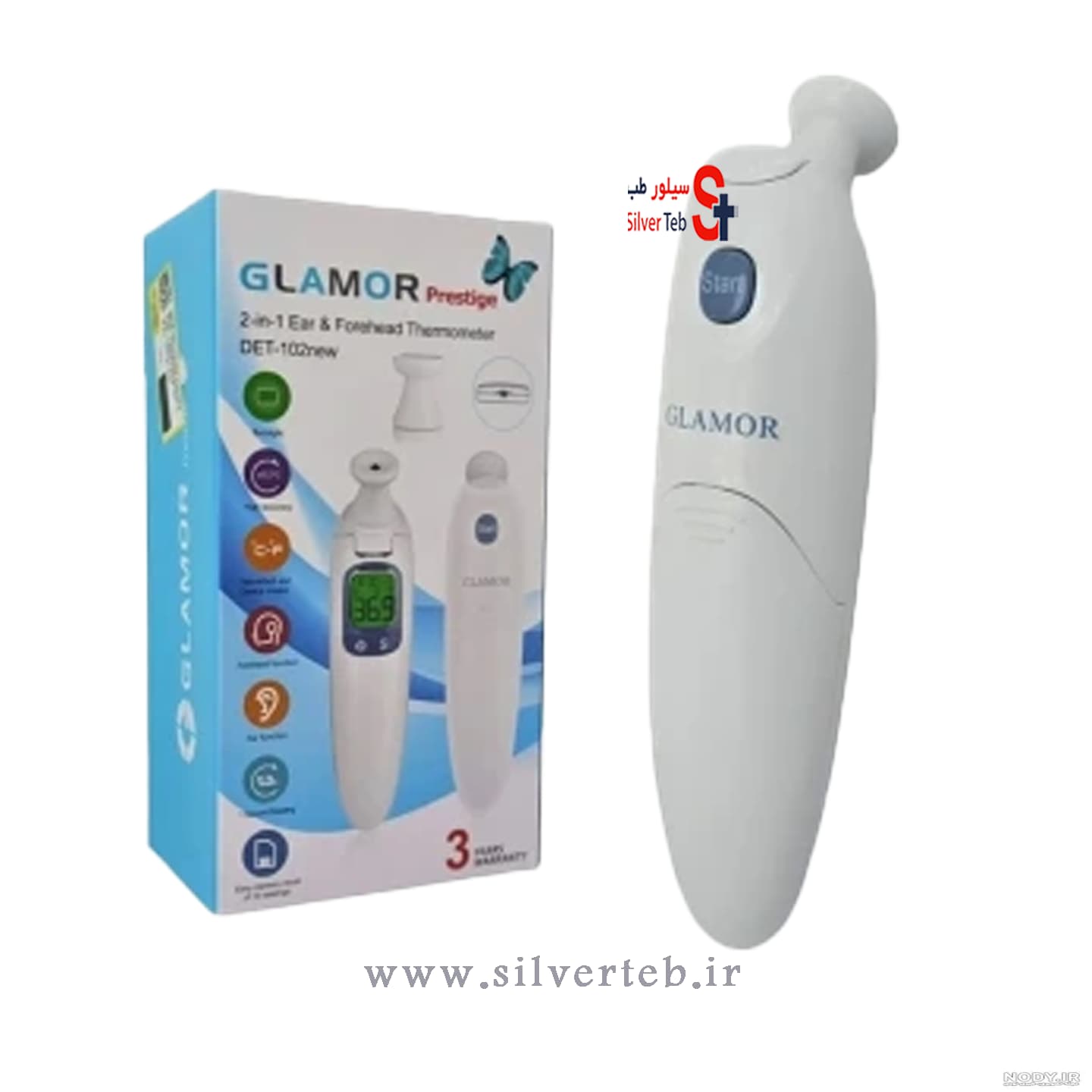 تب‌سنج دیجیتال گلامور مدل DET-102 — تصویر ۲