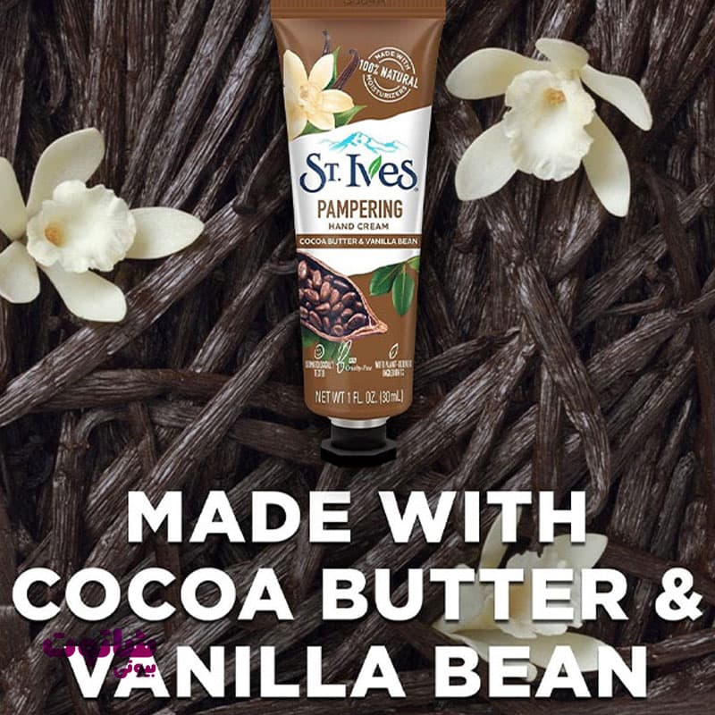 کرم مرطوب کننده دست اس تی ایوز مدل cocoa butter حجم 30 میل — تصویر ۳