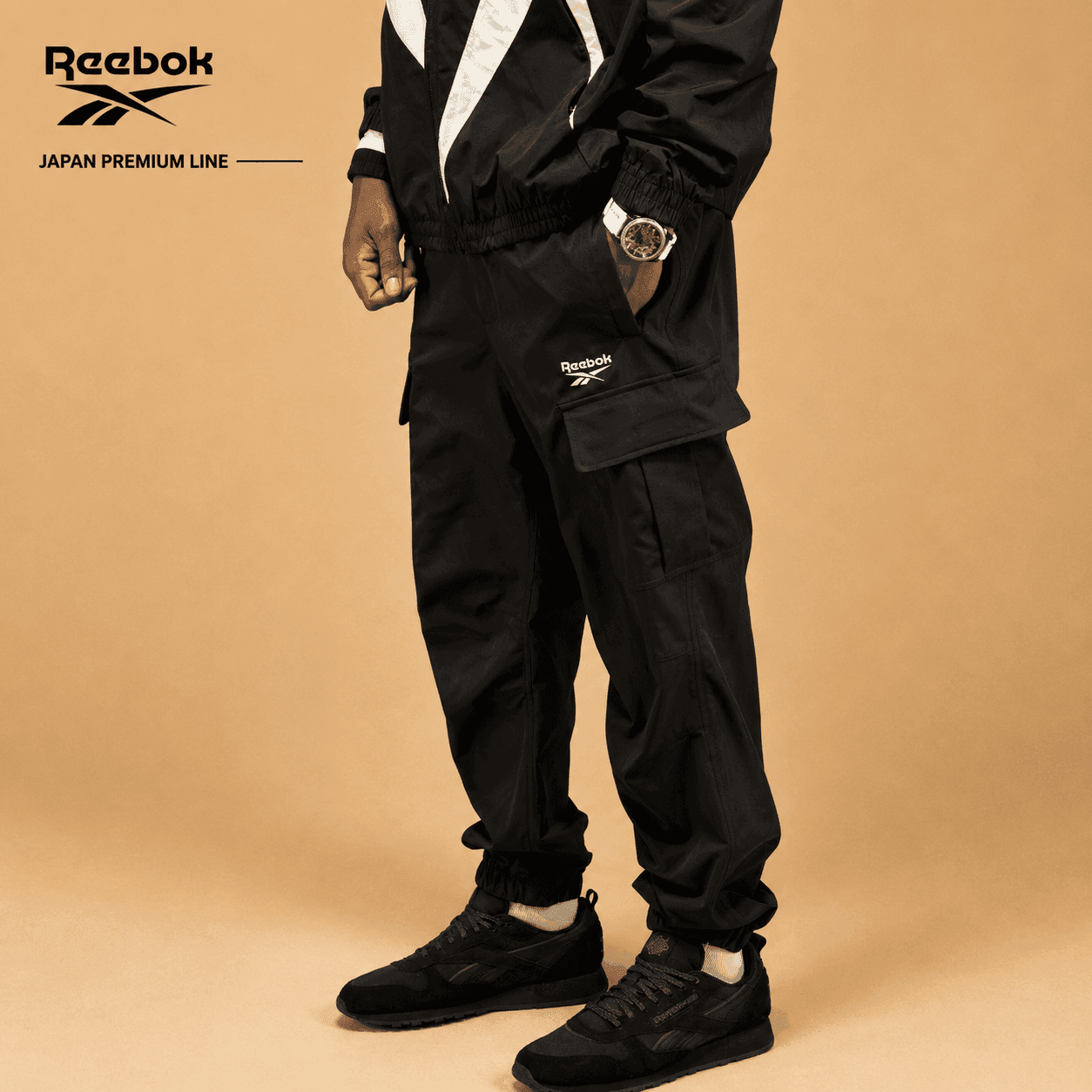 شلوار مردانه ریباک مدل Reebok Outdoor Casual Sports Cargo Paratrooper Pants with Elastic Cuffs – Loose-Fit 200159 — تصویر ۲