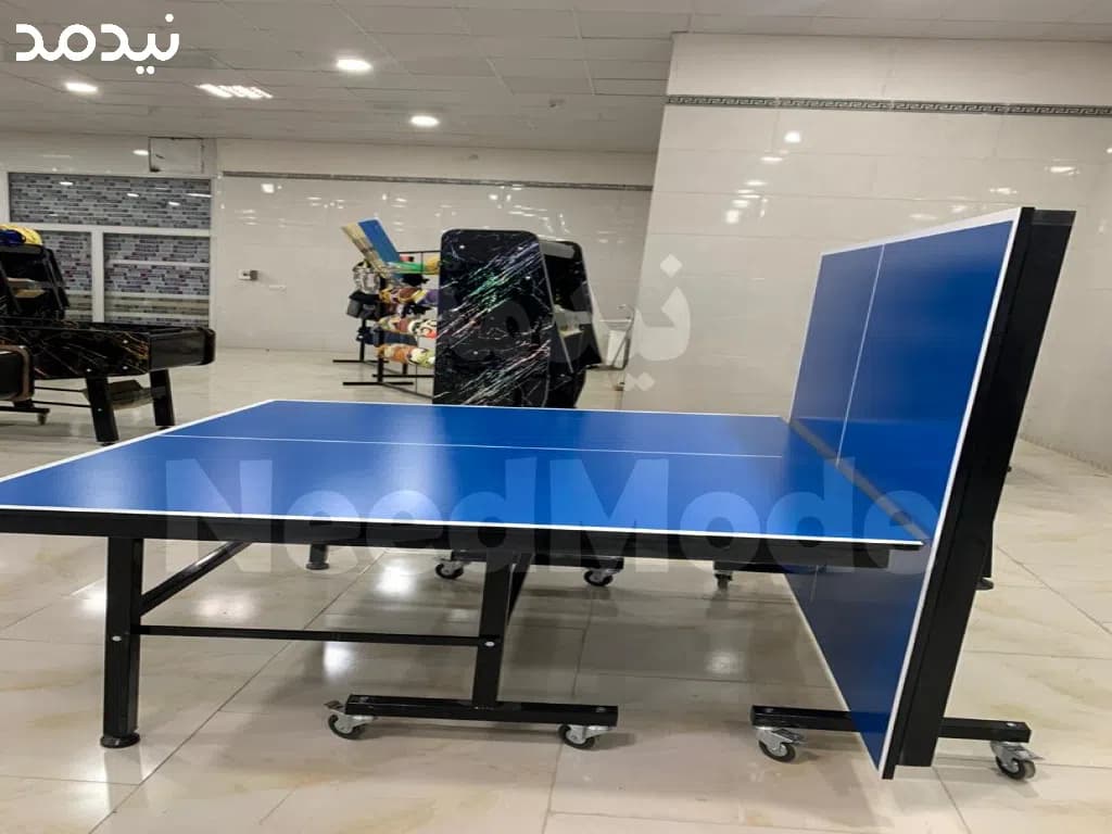 میز پینگ پنگ 8 چرخ نئوپان درجه یک خانگی نیدمد — تصویر ۵