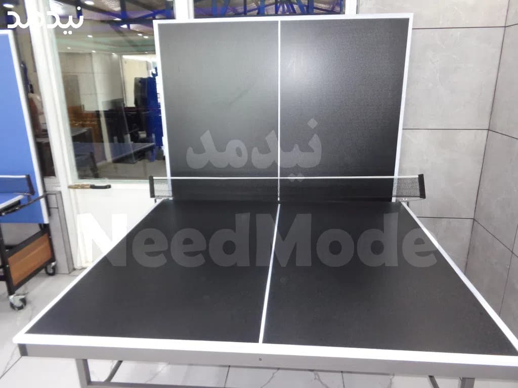 میز پینگ پنگ مشکی 25 MDF تاشو 8 چرخ — تصویر ۹