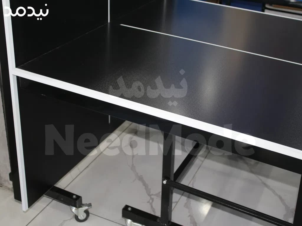 میز پینگ پنگ مشکی 25 MDF تاشو 8 چرخ — تصویر ۱۰