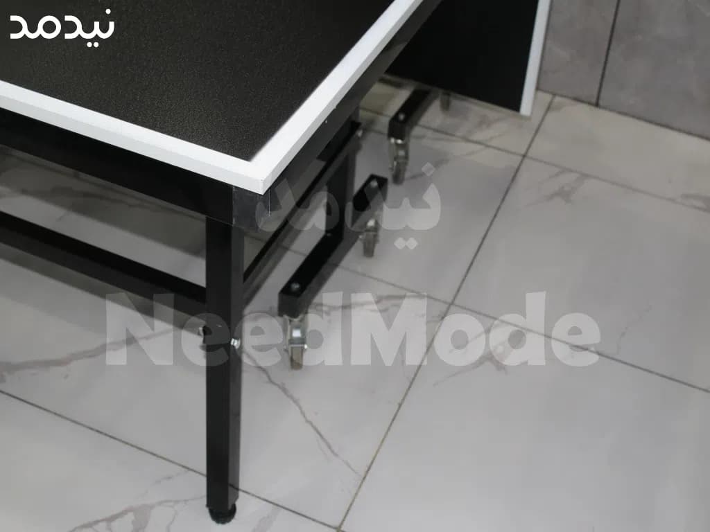 میز پینگ پنگ مشکی 25 MDF تاشو 8 چرخ — تصویر ۷