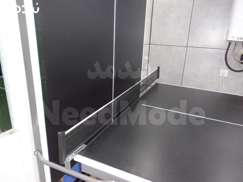 میز پینگ پنگ مشکی 25 MDF تاشو 8 چرخ — تصویر ۵