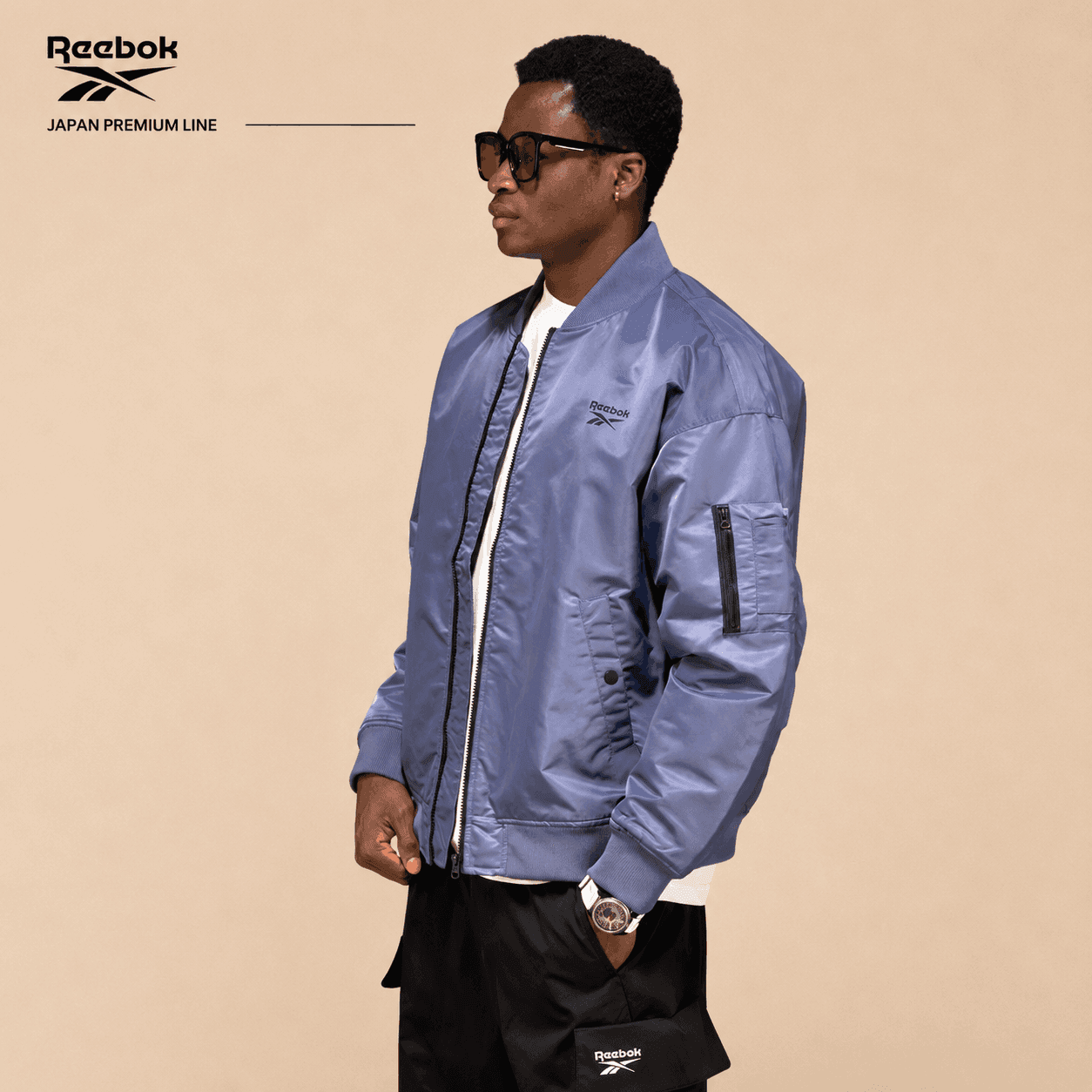 ژاکت مردانه ریباک مدل Reebok American Retro Woven Baseball Jacke 200144 — تصویر ۷